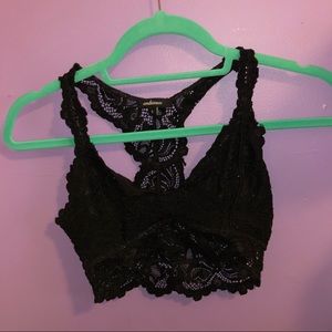 black lace bralette